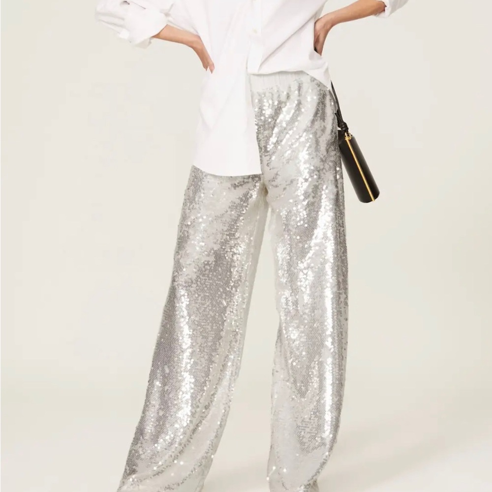 Ted Baker White Sequin Pants